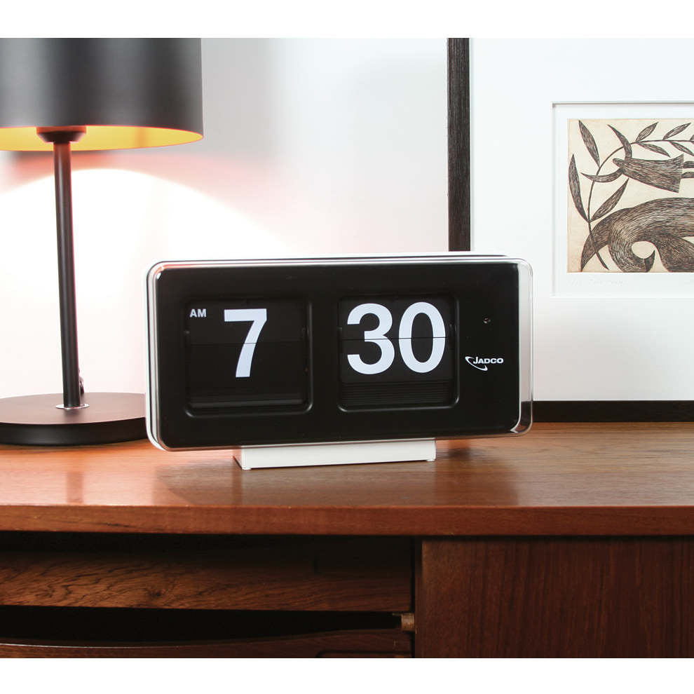 Jadco Harvey Digital Flip Card Wall and Desk Clock 24hr White 29cm BQ5024HR 3 #time-format_24hr