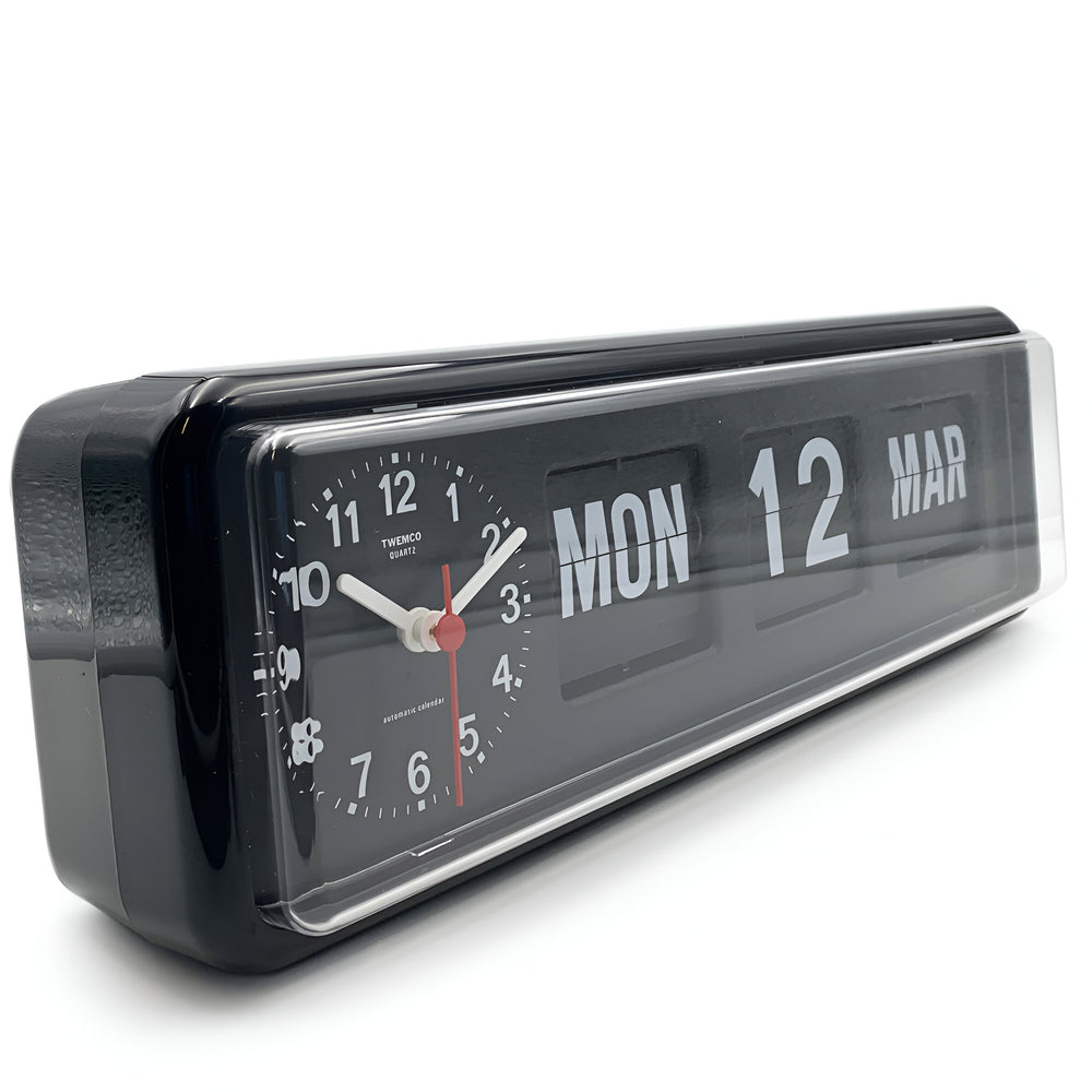 Jadco Horizon Analogue Flip Calendar Wall and Desk Clock Black 33cm BQ38-Black 2