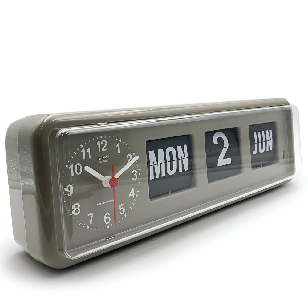 Jadco Horizon Analogue Flip Calendar Wall and Desk Clock Grey 33cm BQ38-Grey 2