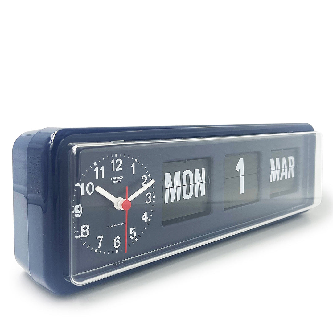 Jadco Horizon Analogue Flip Calendar Wall and Desk Clock Navy Blue 33cm BQ38-Navy Blue 1