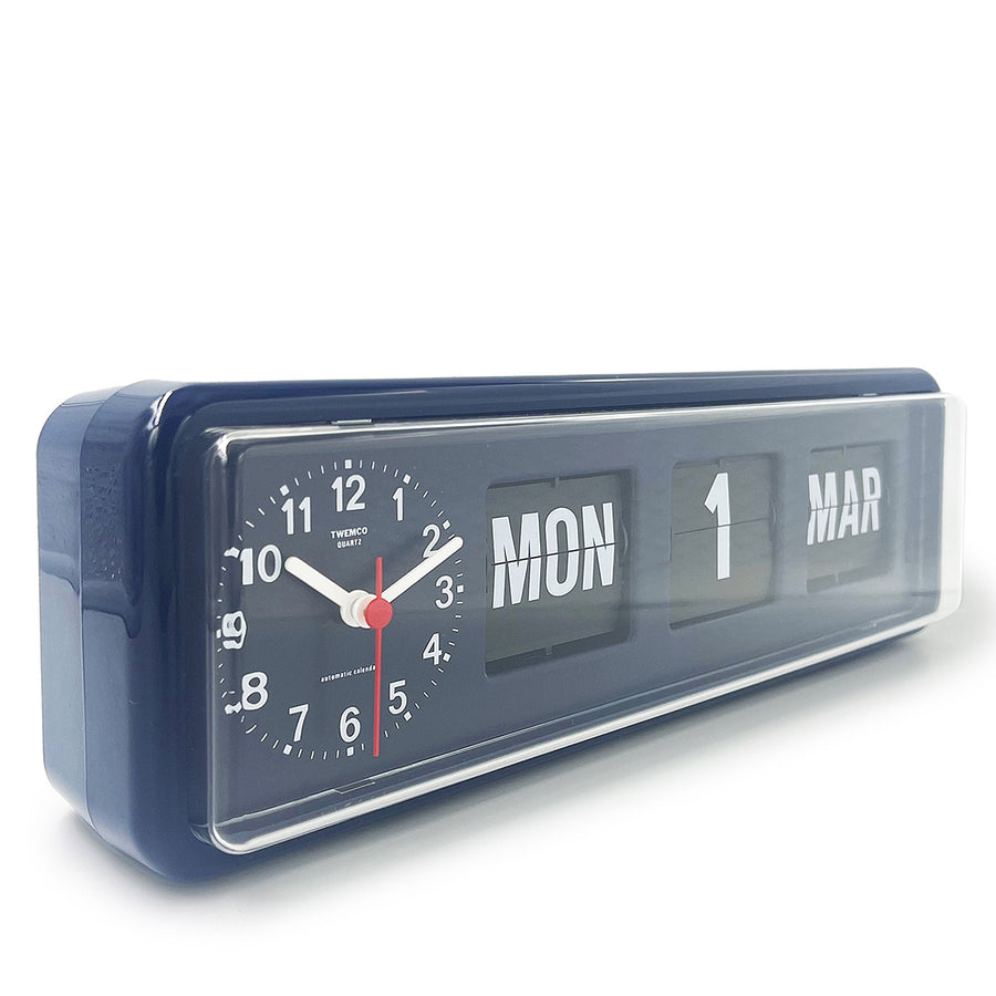 Jadco Horizon Analogue Flip Calendar Wall and Desk Clock Navy Blue 33cm BQ38-Navy Blue 1