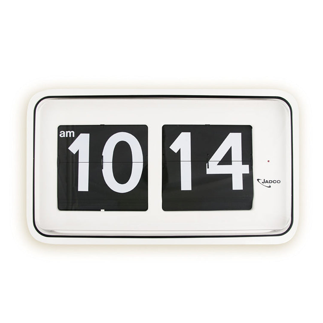 Jadco Jumbo Digital Flip Card Wall and Desk Clock White 48cm BQ100
