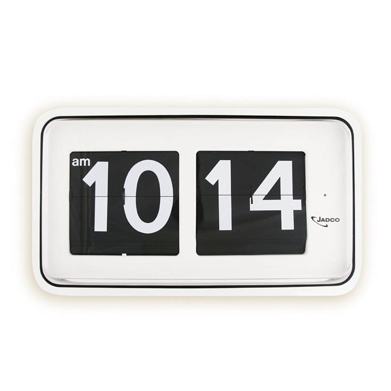 Jadco Jumbo Digital Flip Card Wall and Desk Clock White 48cm BQ100