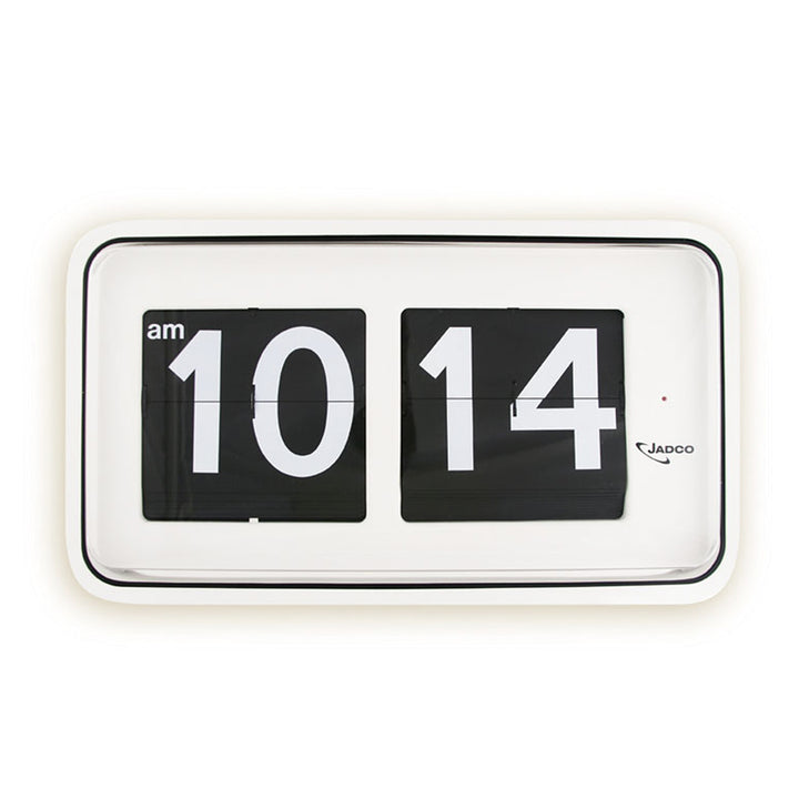 Jadco Jumbo Digital Flip Card Wall and Desk Clock White 48cm BQ100