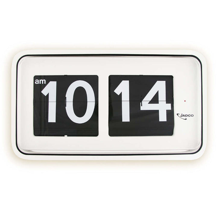 Jadco Jumbo Digital Flip Card Wall and Desk Clock 24hr White 48cm BQ10024HR 1 #time-format_24hr