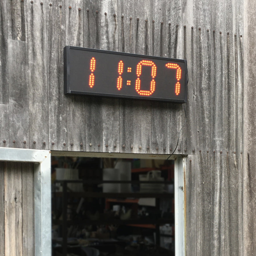 Jadco Jumbo Mains Powered Red LED with Remote Outdoor Wall Clock 58cm CT-4D6NR Main