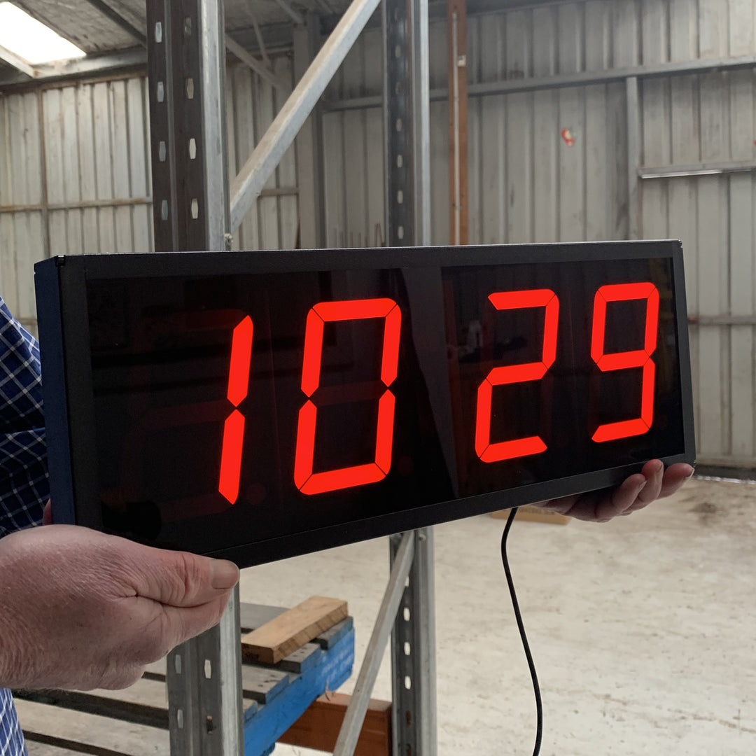 Jadco Large Mains Powered Red LED with Remote Wall Clock 42cm 4500 3