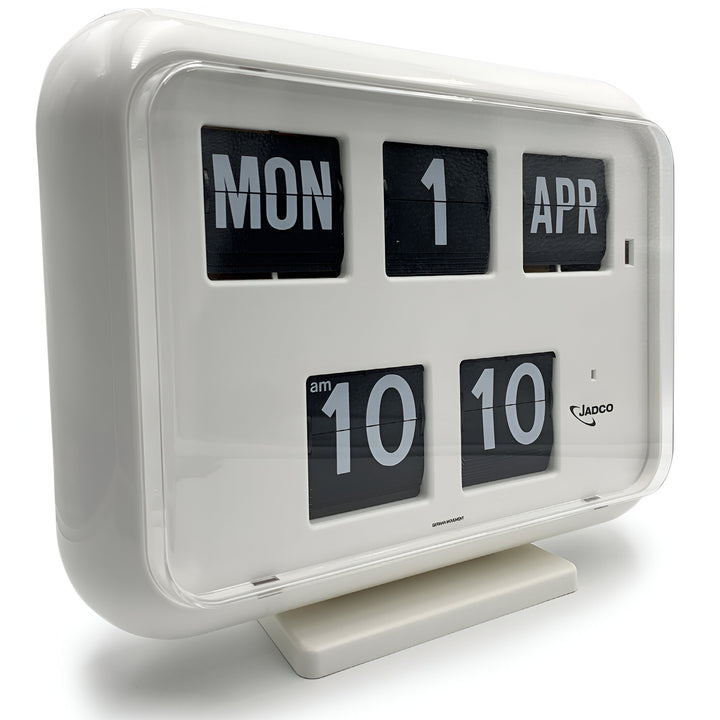 Jadco Digital Flip Calendar Wall and Desk Clock 12hr White 31cm QD3512HR 5