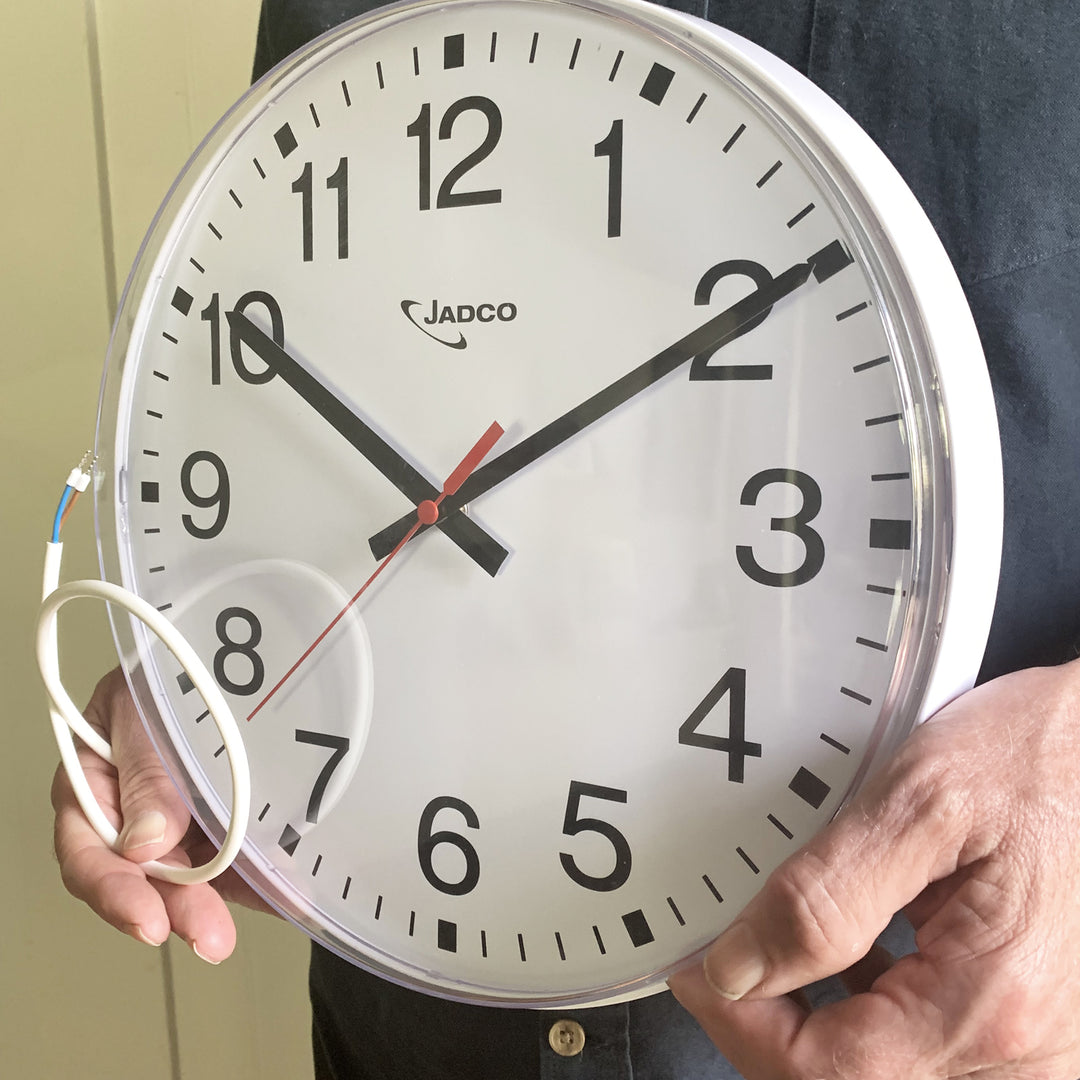 Jadco SOHO Mains Powered Analogue Wall Clock White 30cm 6200E 3