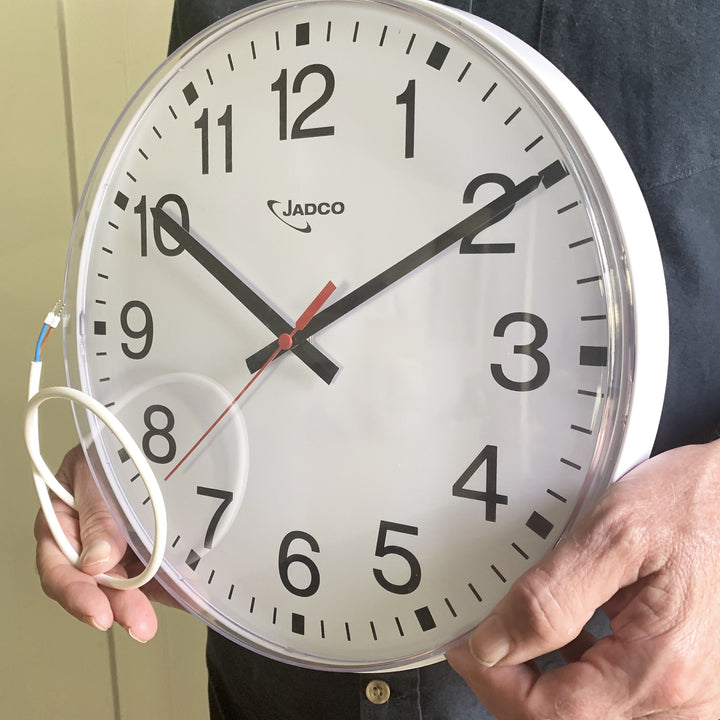 Jadco SOHO Mains Powered Analogue Wall Clock White 30cm 6200E 3