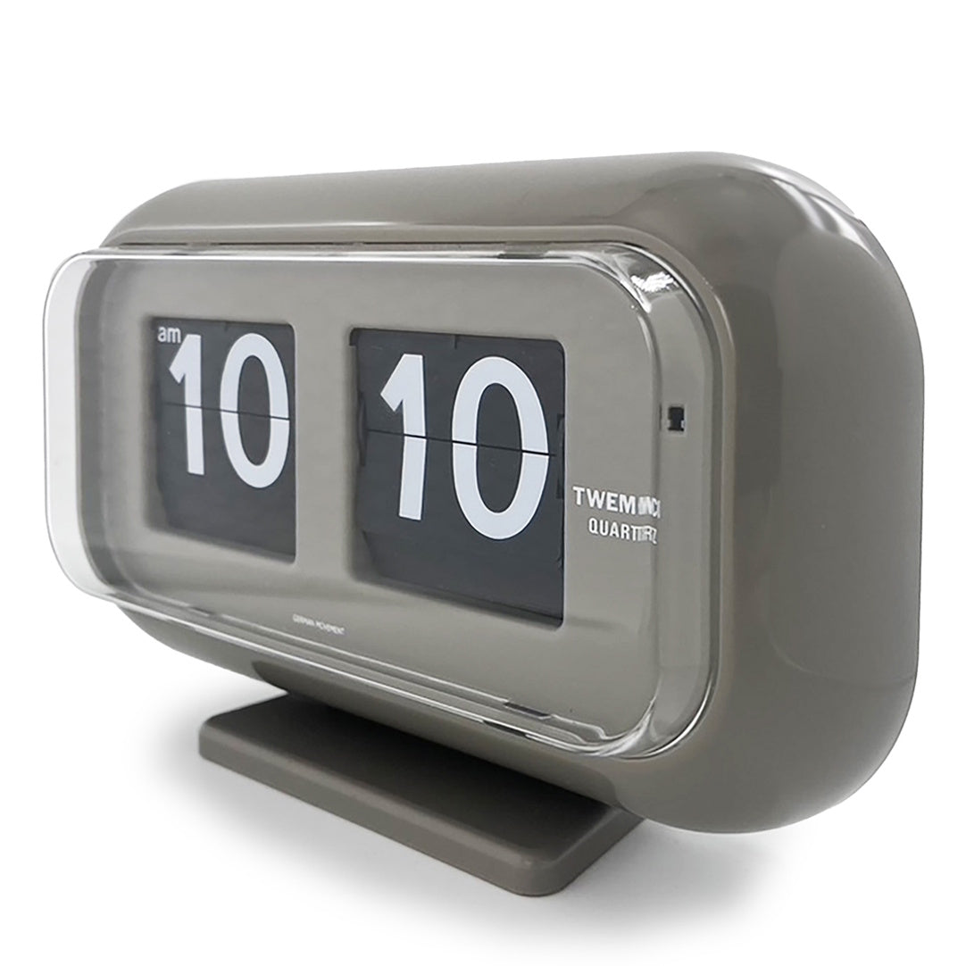 Jadco Wolly Digital Flip Card Wall and Desk Clock Grey 23cm QT35