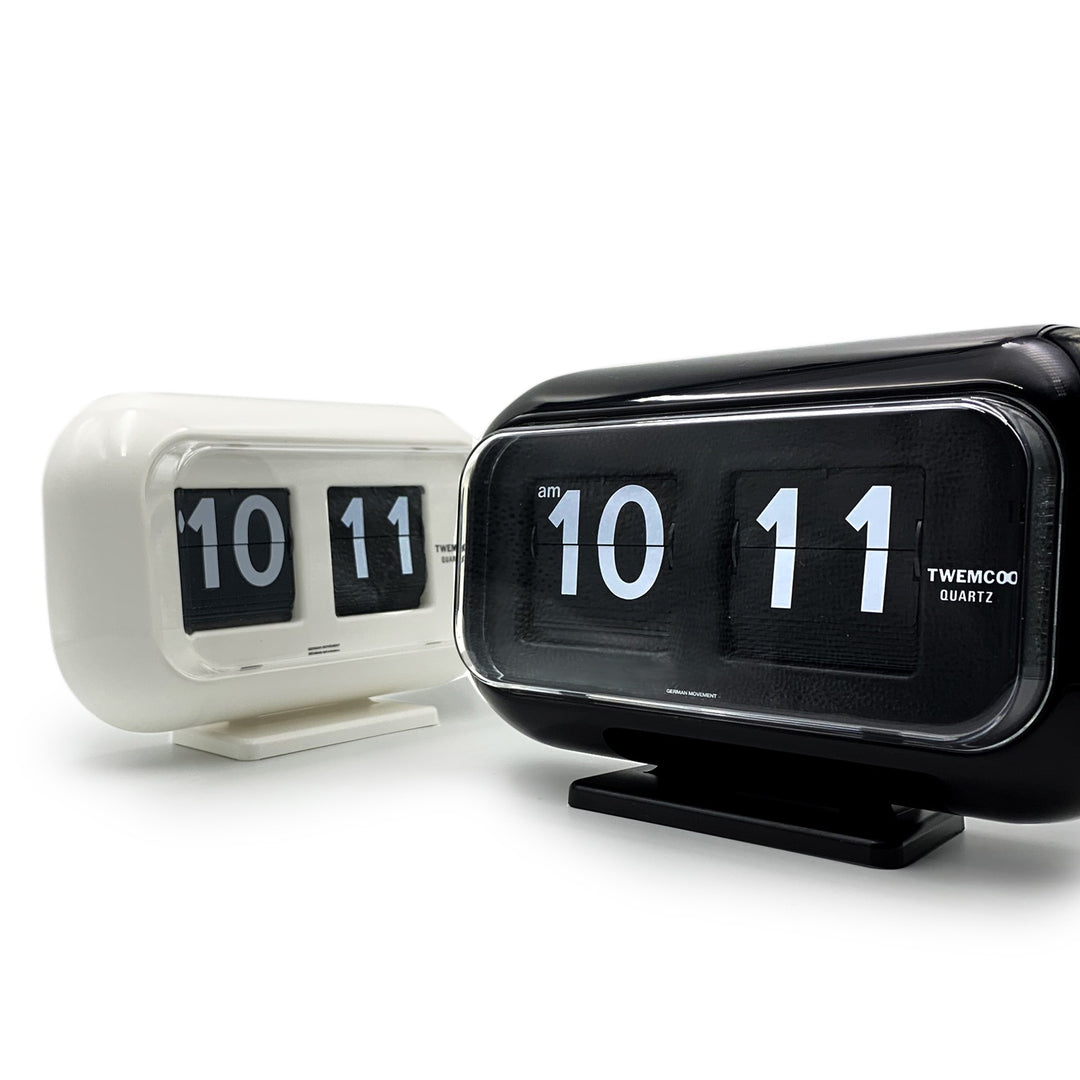 Jadco Wolly Digital Flip Card Wall and Desk Clock White 23cm QT35 11