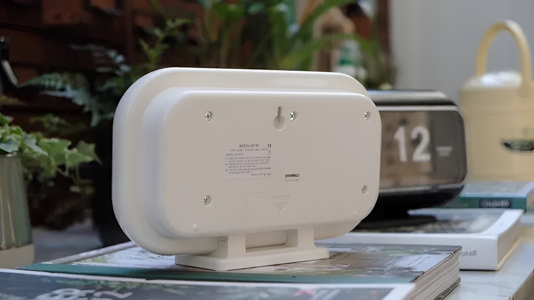 Jadco Wolly Digital Flip Card Wall and Desk Clock White 23cm QT35 12