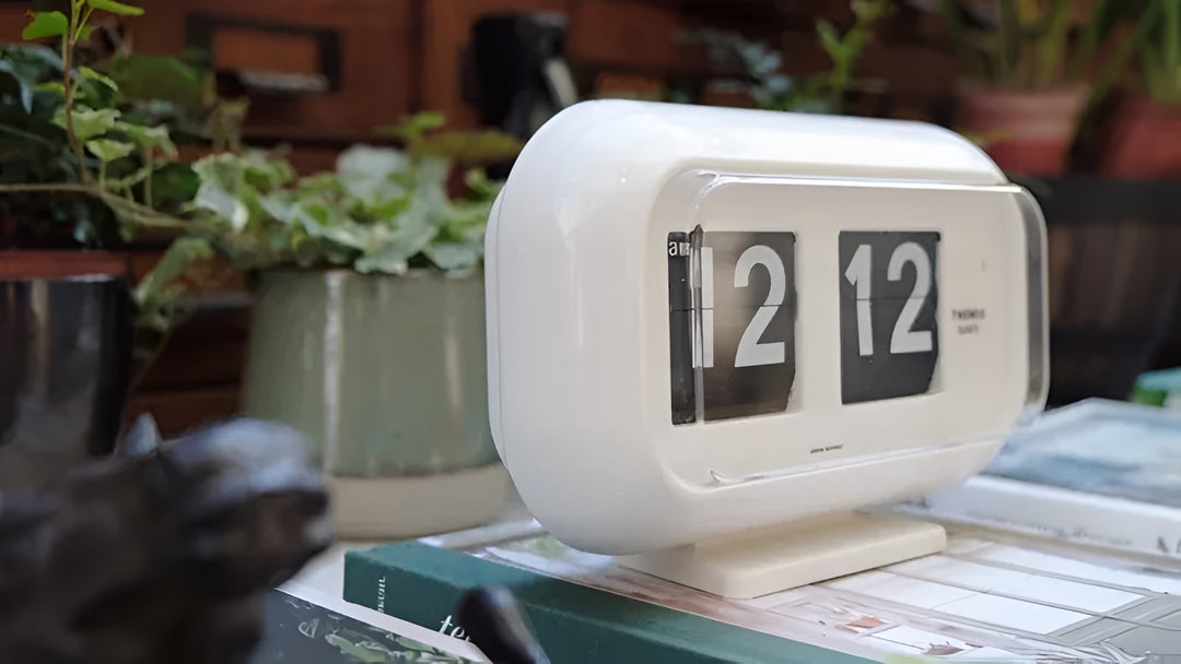 Jadco Wolly Digital Flip Card Wall and Desk Clock White 23cm QT35 13