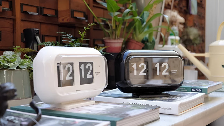 Jadco Wolly Digital Flip Card Wall and Desk Clock White 23cm QT35 14