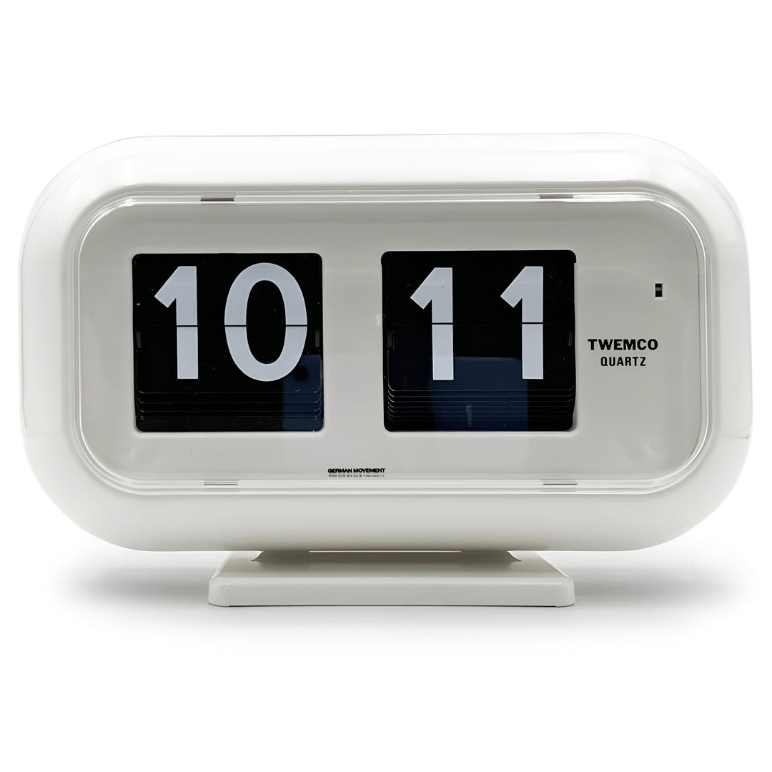 Jadco Wolly Digital Flip Card Wall and Desk Clock White 23cm QT35 2