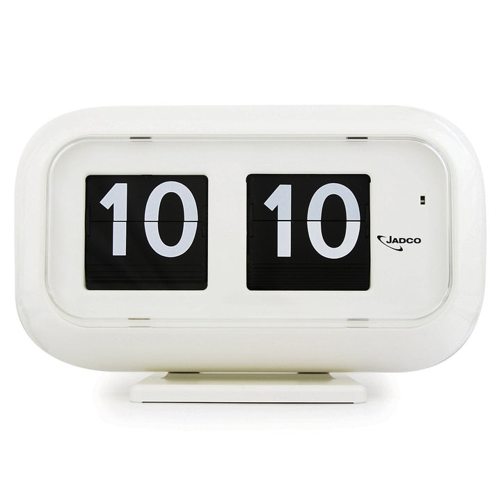 Jadco Wolly Digital Flip Card Wall and Desk Clock White 23cm QT35 4