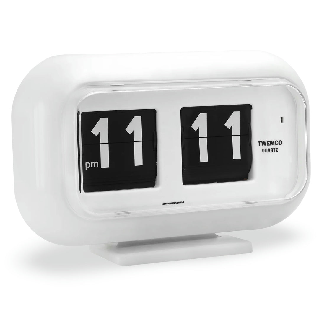 Jadco Wolly Digital Flip Card Wall and Desk Clock White 23cm QT35 9
