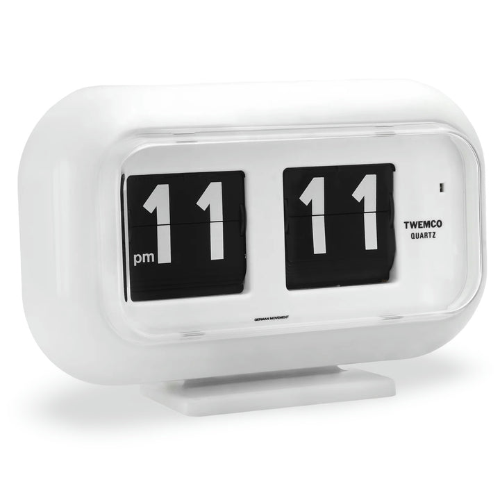 Jadco Wolly Digital Flip Card Wall and Desk Clock White 23cm QT35 9