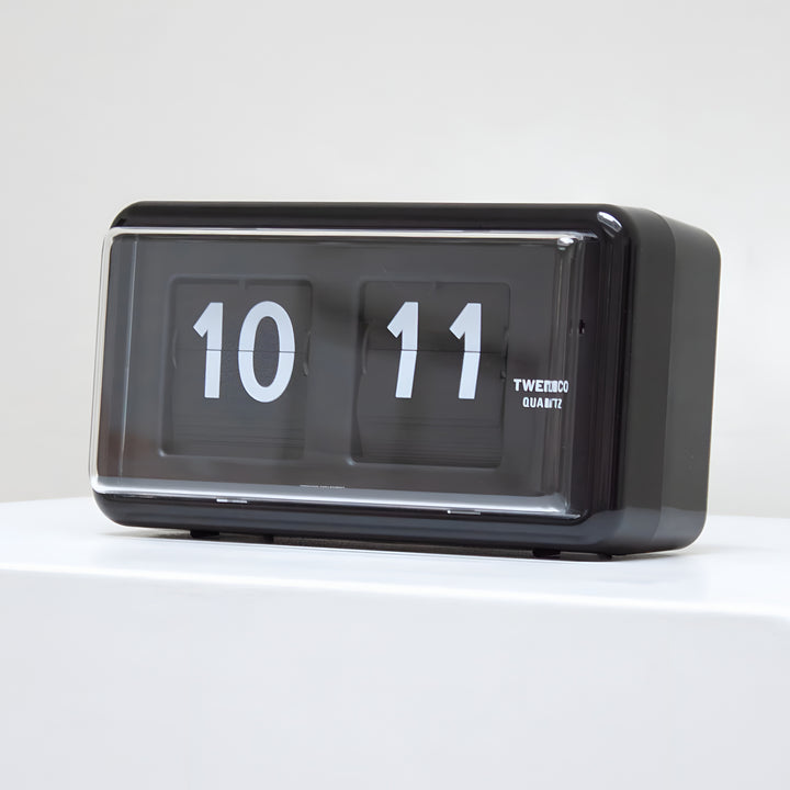Jadco Wylie Compact Digital Flip Card Wall and Desk Clock Black 20cm QT30-Black New 3