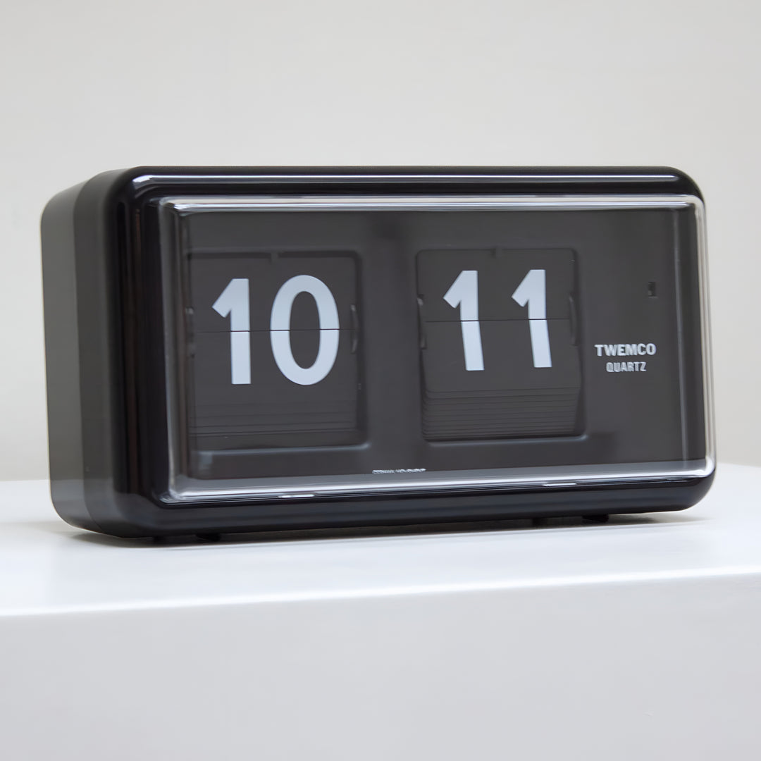 Jadco Wylie Compact Digital Flip Card Wall and Desk Clock Black 20cm QT30-Black New 5