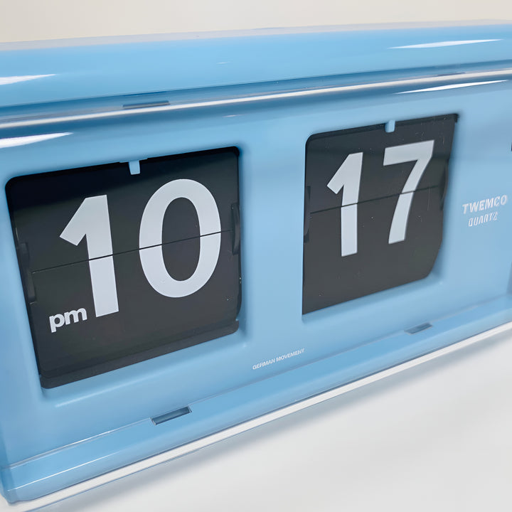 Jadco Wylie Compact Digital Flip Card Wall and Desk Clock Blue 20cm QT30-LightBlue New 3