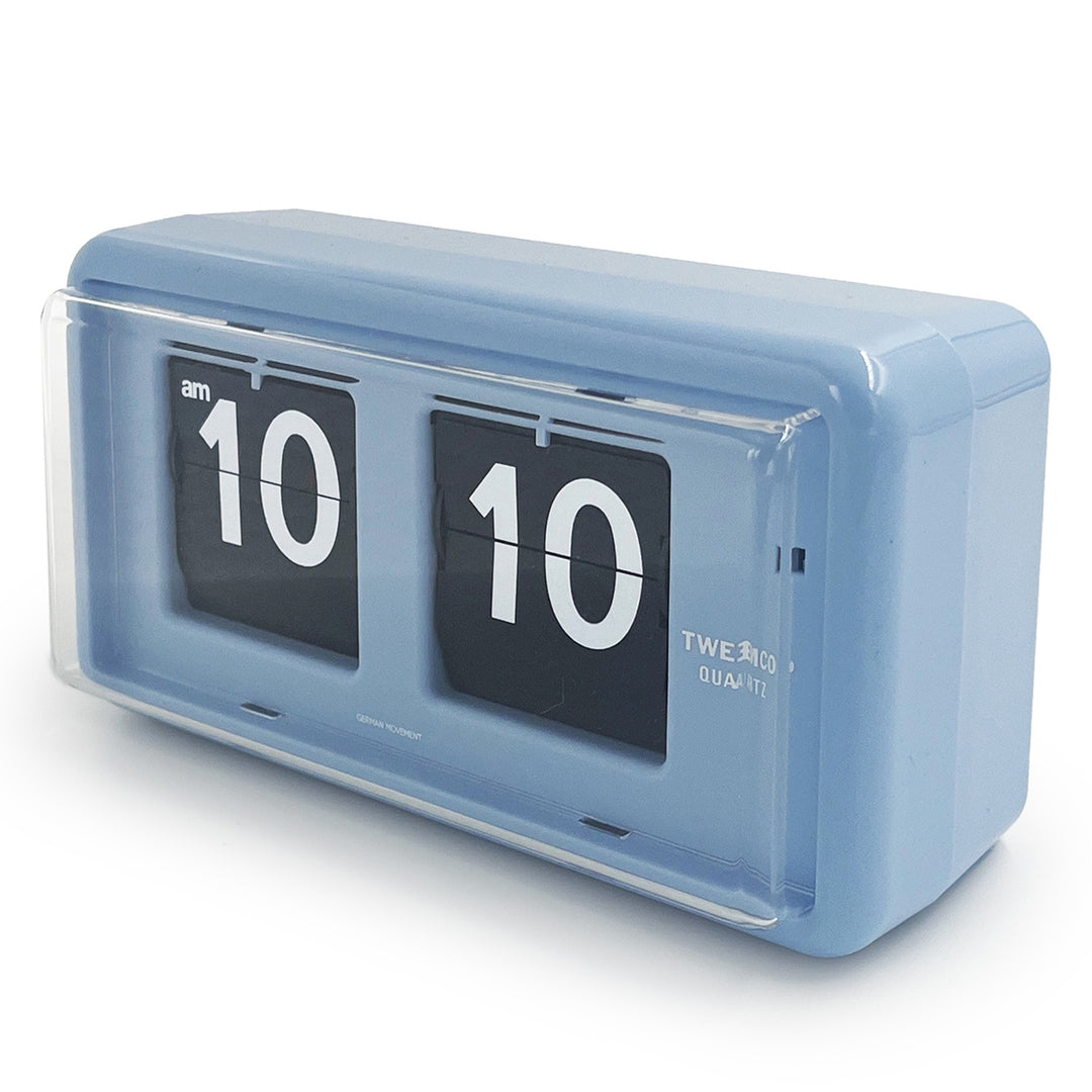 Jadco Wylie Compact Digital Flip Card Wall and Desk Clock Blue 20cm QT30-LightBlue