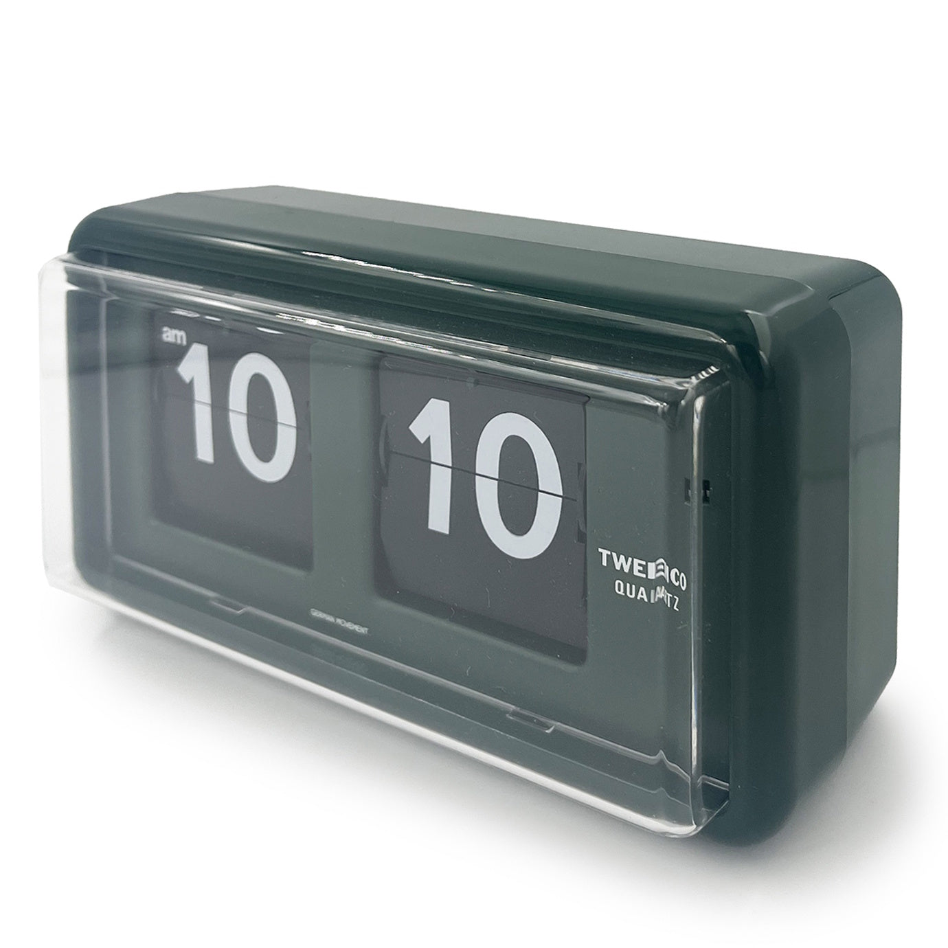 Jadco Twemco Wylie Flip Wall/Desk Clock, Green, 20cm – Oh Clocks