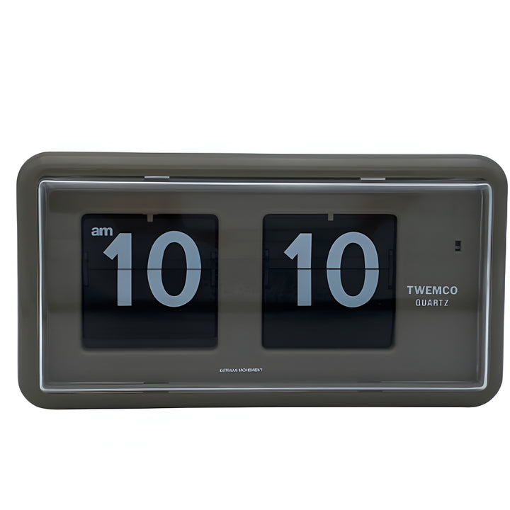 Jadco Wylie Compact Digital Flip Card Wall and Desk Clock Grey 20cm QT30-Grey New 2