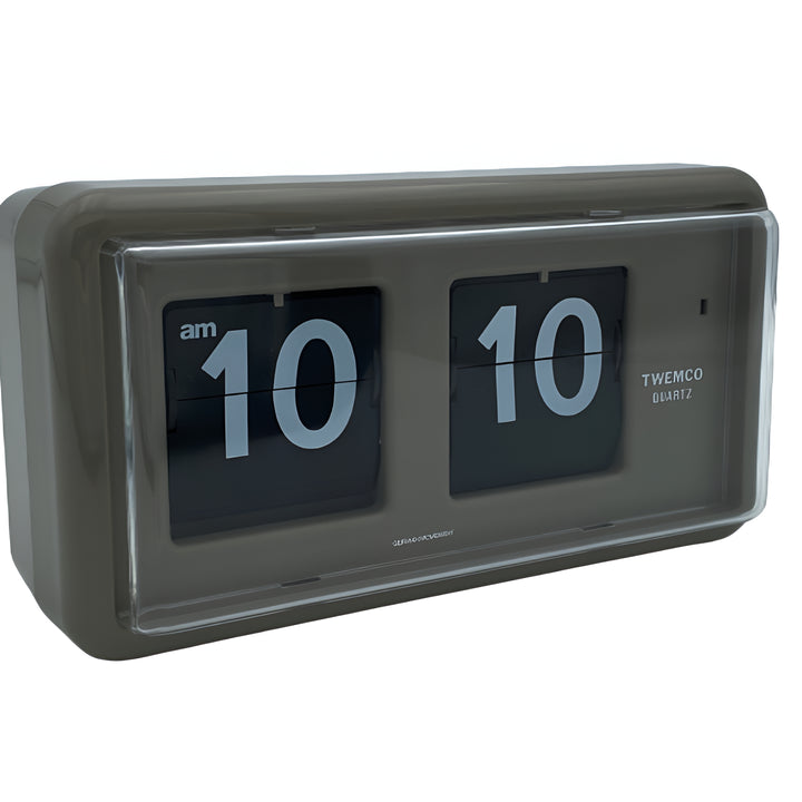 Jadco Wylie Compact Digital Flip Card Wall and Desk Clock Grey 20cm QT30-Grey New 3