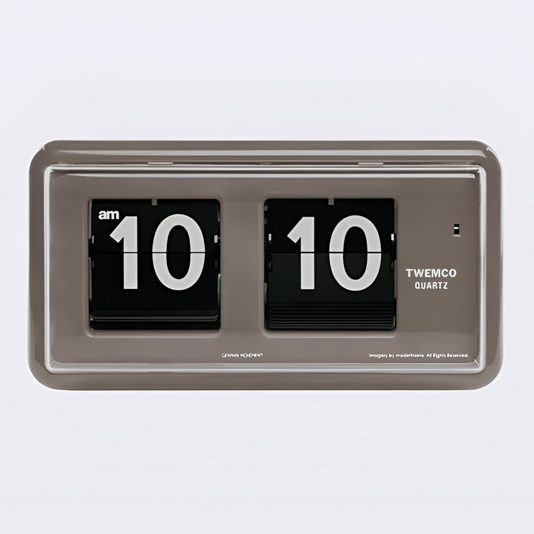 Jadco Wylie Compact Digital Flip Card Wall and Desk Clock Grey 20cm QT30-Grey New
