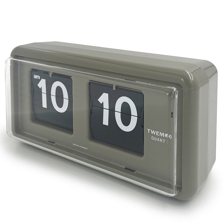 Jadco Wylie Compact Digital Flip Card Wall and Desk Clock Grey 20cm QT30-Grey