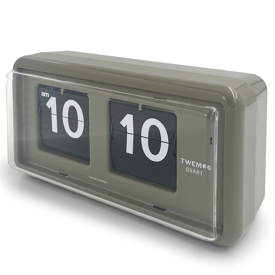 Jadco Wylie Compact Digital Flip Card Wall and Desk Clock Grey 20cm QT30-Grey