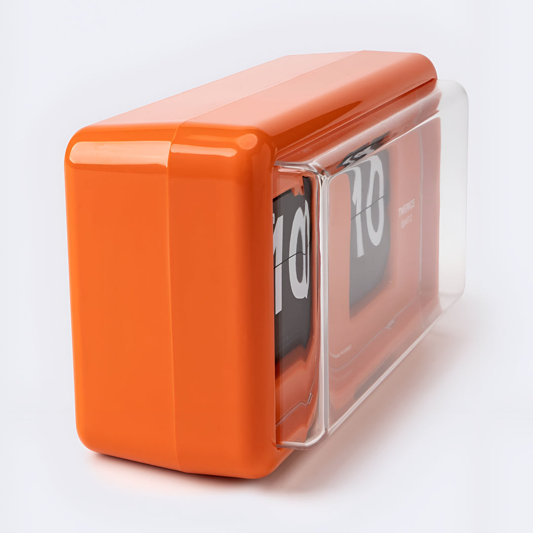 Jadco Wylie Compact Digital Flip Card Wall and Desk Clock Orange 20cm QT30-Orange New 2