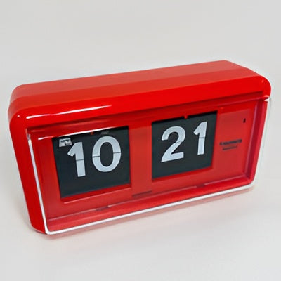 Jadco Wylie Compact Digital Flip Card Wall and Desk Clock Red 20cm QT30-Red 03