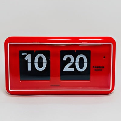 Jadco Wylie Compact Digital Flip Card Wall and Desk Clock Red 20cm QT30-Red 01