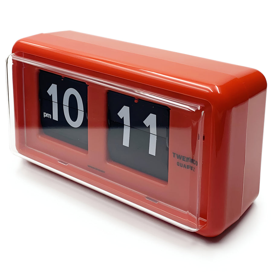 Jadco Wylie Compact Digital Flip Card Wall and Desk Clock Red 20cm QT30-Red 3