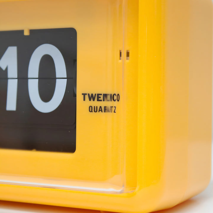 Jadco Wylie Compact Digital Flip Card Wall and Desk Clock Yellow 20cm QT30-Yellow 05