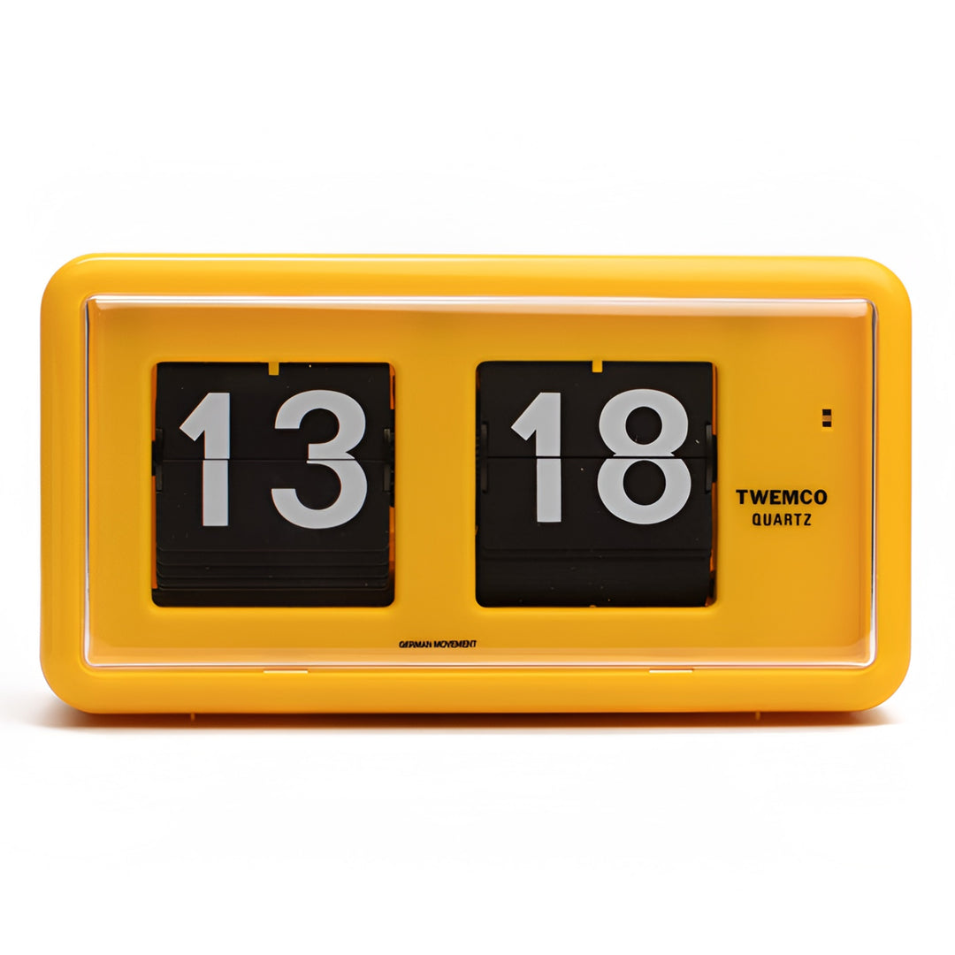 Jadco Wylie Compact Digital Flip Card Wall and Desk Clock Yellow 20cm QT30-Yellow 01