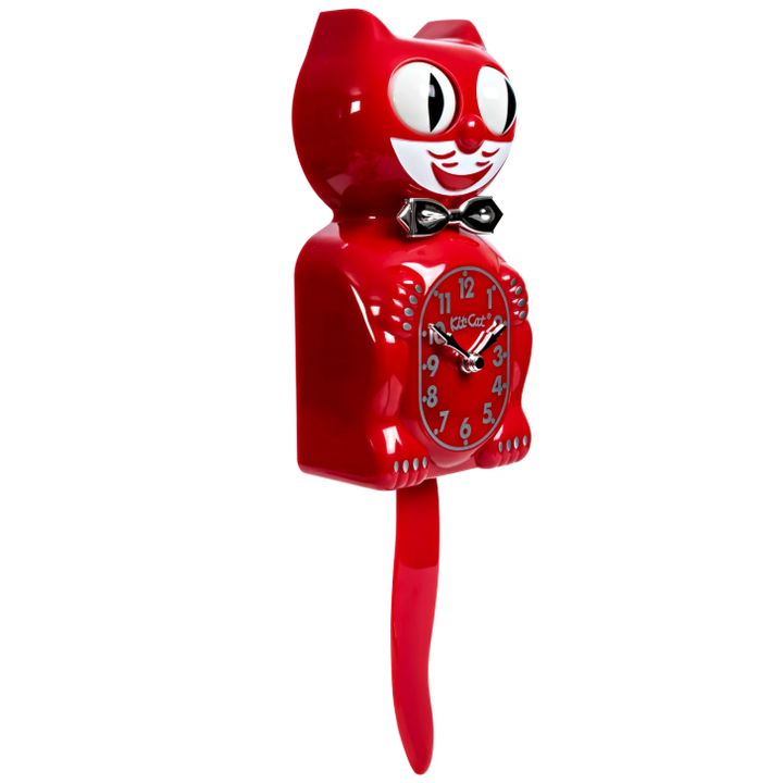 Kit Cat Klocks Retro Red Gentleman Wall Clock 40cm OPBC-58-RK 2