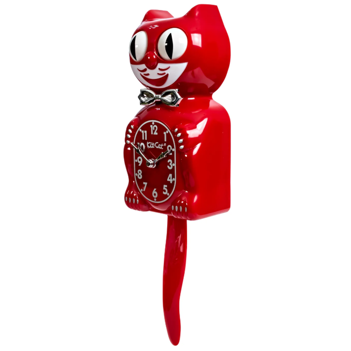 Kit Cat Klocks Retro Red Gentleman Wall Clock 40cm OPBC-58-RK 3