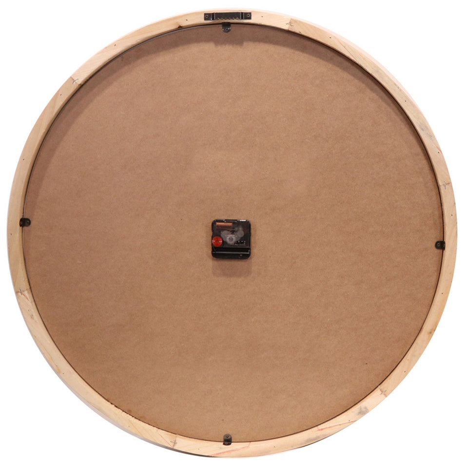 Koda Living Elmwood Classic Solid Wood Frame Glass Wall Clock 65cm KC5521 4