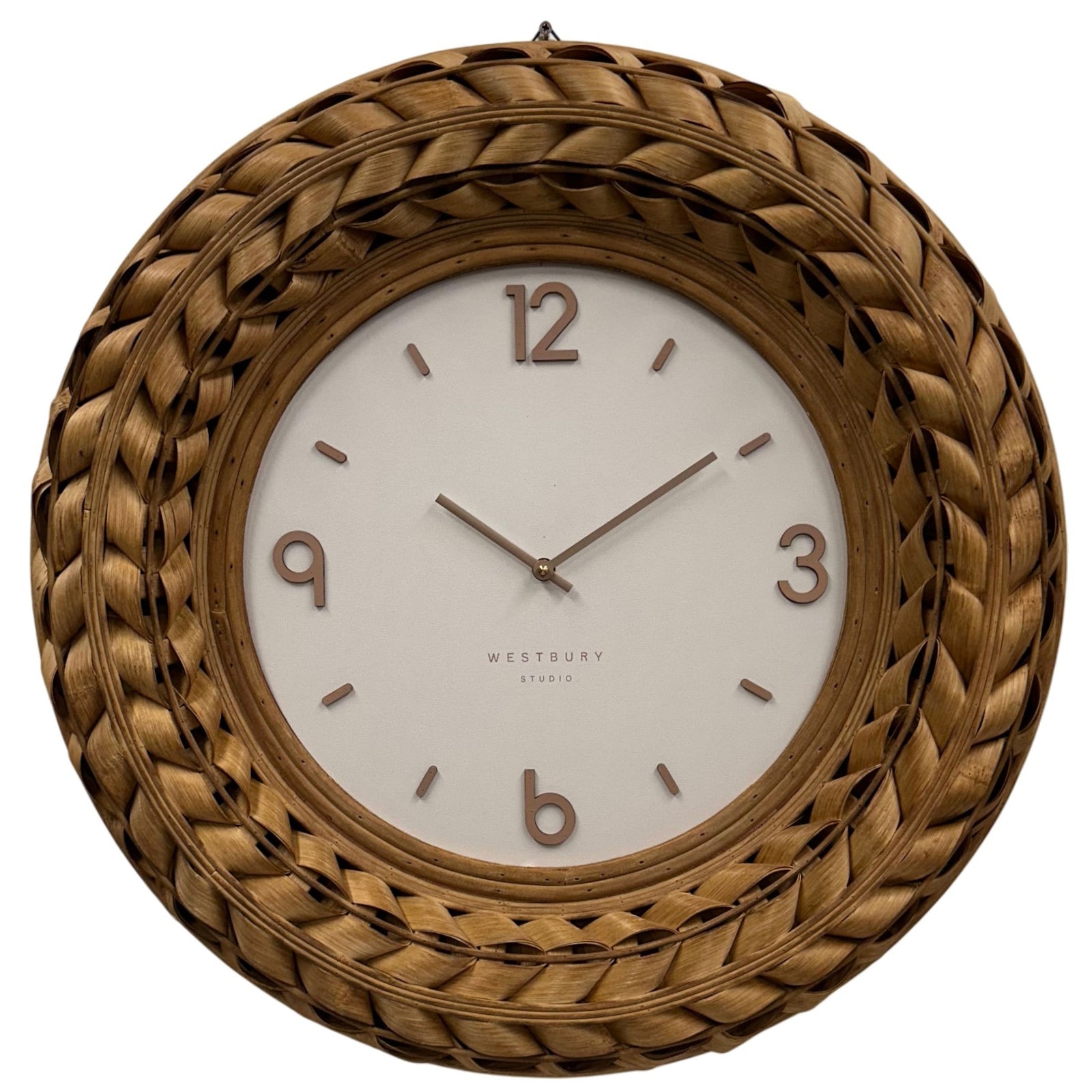 Koda Living Harbour Weave Rattan Bamboo Wall Clock 60cm KG4109 1