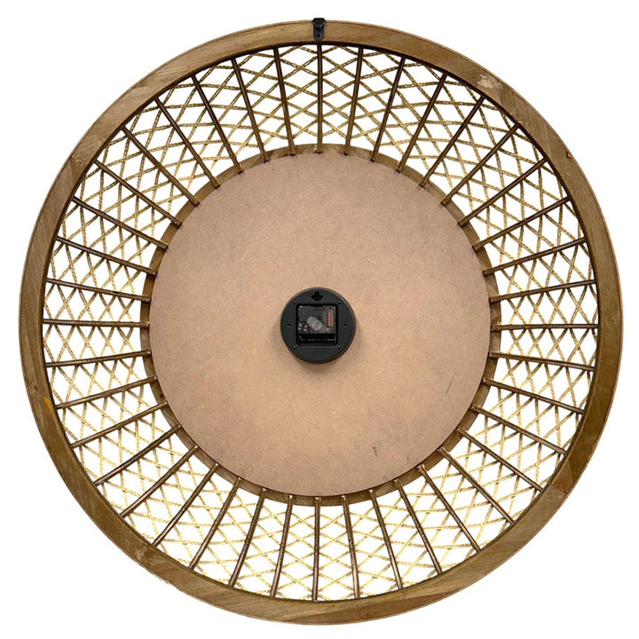 Koda Living Lattice Weave Rattan Bamboo Wall Clock 80cm KG4111 4