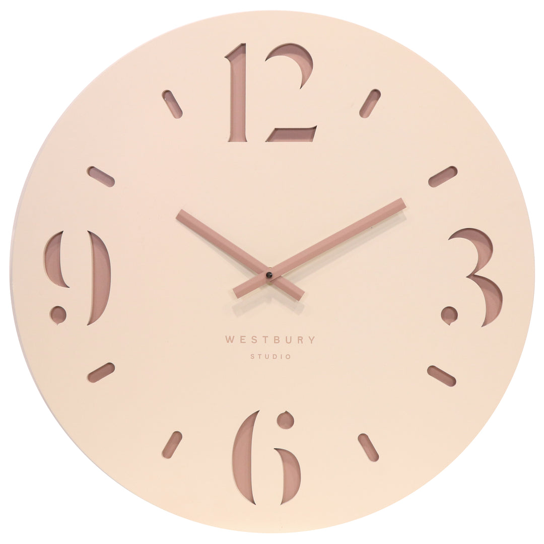 Koda Living Sandstone Essence Debossed Wood Wall Clock Sand 50cm KC5512 1