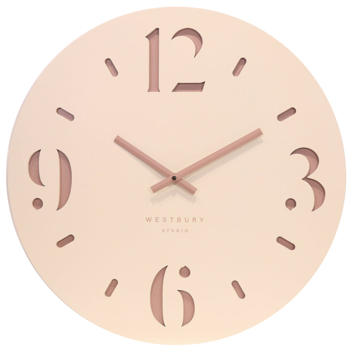 Koda Living Sandstone Essence Debossed Wood Wall Clock Sand 50cm KC5512 1