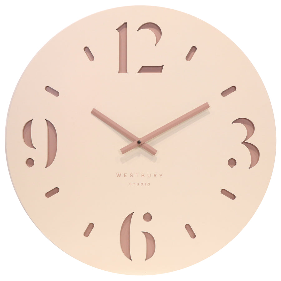 Koda Living Sandstone Essence Debossed Wood Wall Clock Sand 50cm KC5512 1