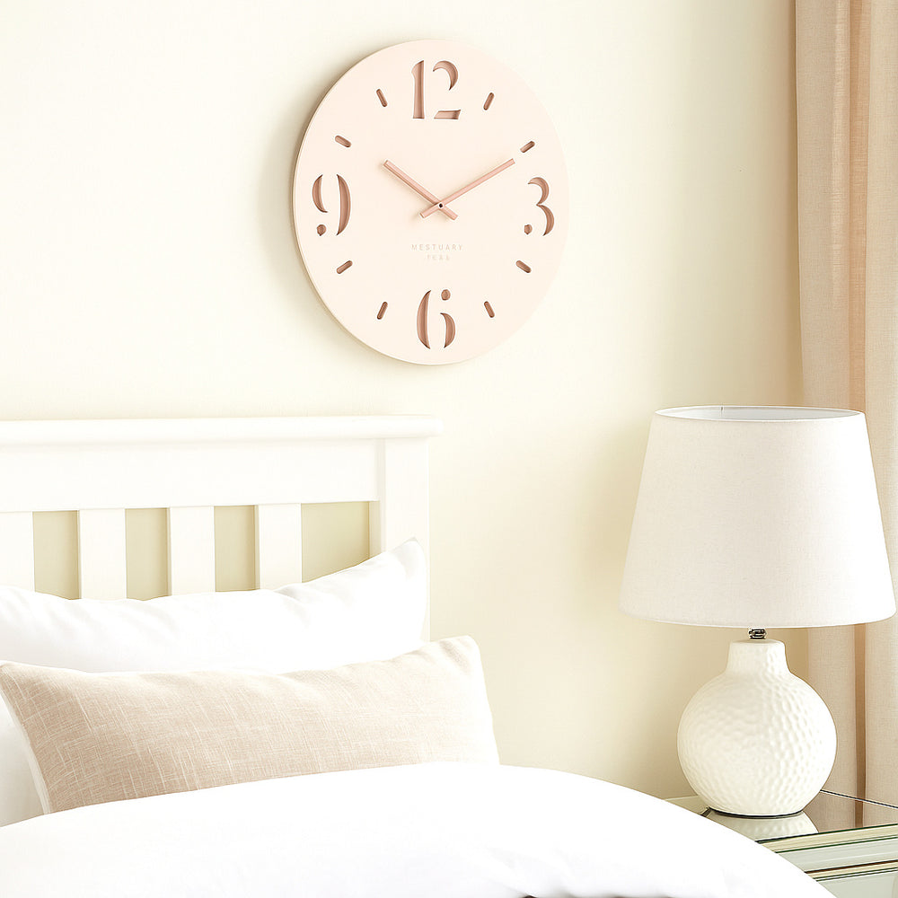 Koda Living Sandstone Essence Debossed Wood Wall Clock Sand 50cm KC5512 2