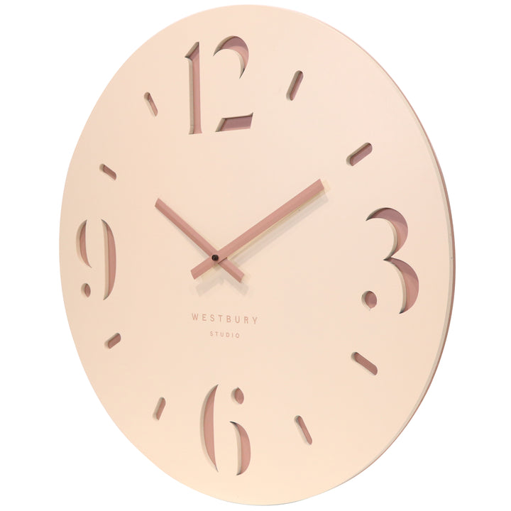 Koda Living Sandstone Essence Debossed Wood Wall Clock Sand 50cm KC5512 3