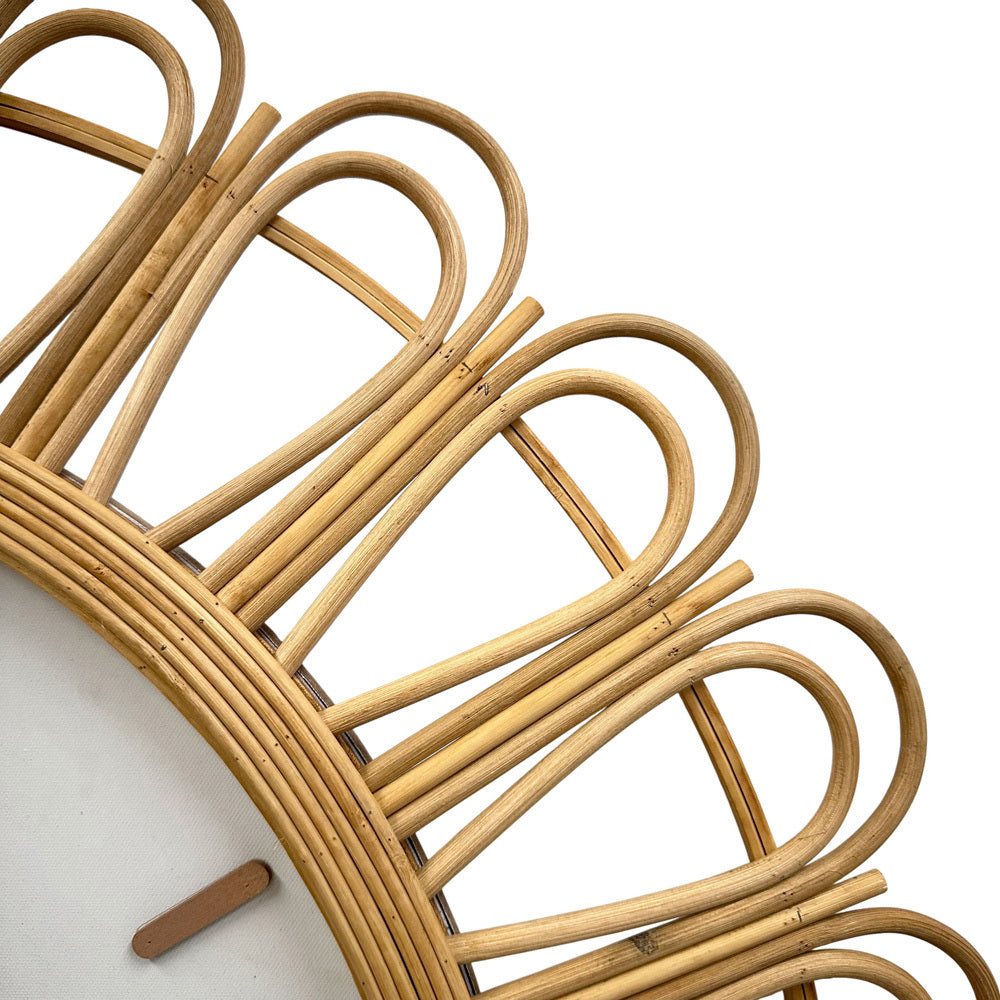 Koda Living Sunbeam Rattan Bamboo Sunburst Wall Clock 80cm KG4110 3